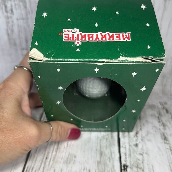 Merry Brite Vintage Rare Collectible Christmas Ornament Golf Golfing New in Box - Picture 4 of 5
